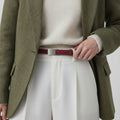 Silver Buckle Skinny Belt