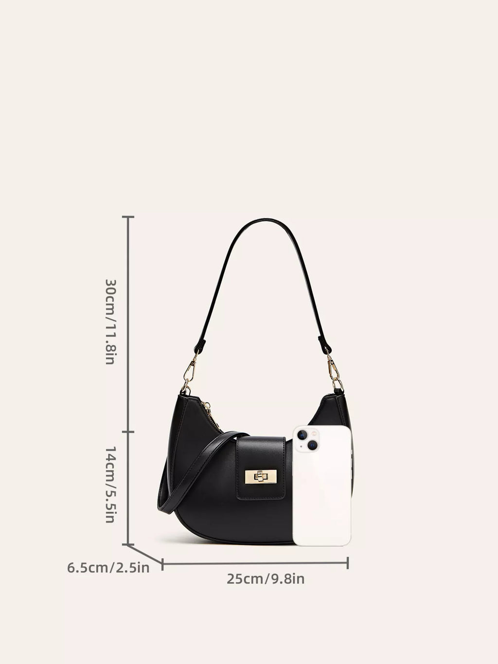 Buckle Closure Shoulder Bag