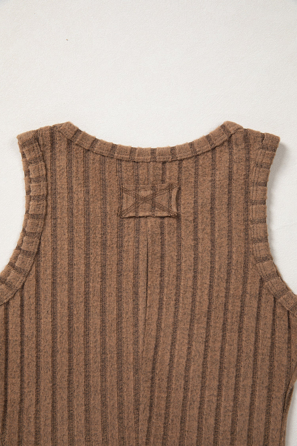 Camel Slim Ribbed Mineral Wash Tank Top