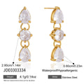 Geometric Zircon Tassel Earrings Collection