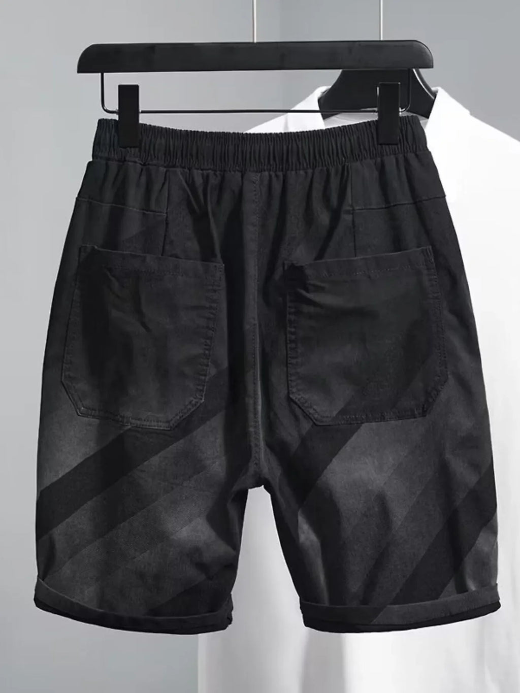 Men's Plus Size Striped Casual Drawstring Shorts