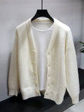 Men's Plus Size Button Up Long Sleeve Cardigan