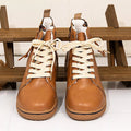 Round Toe Platform Ankle Boots