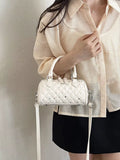 Quilted Barrel Handbag