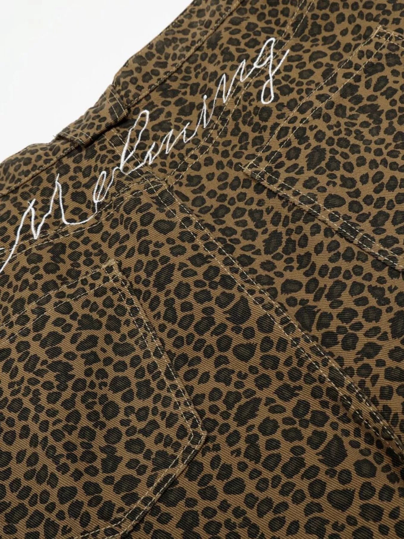 Men's Leopard Print Wide-Leg Capris