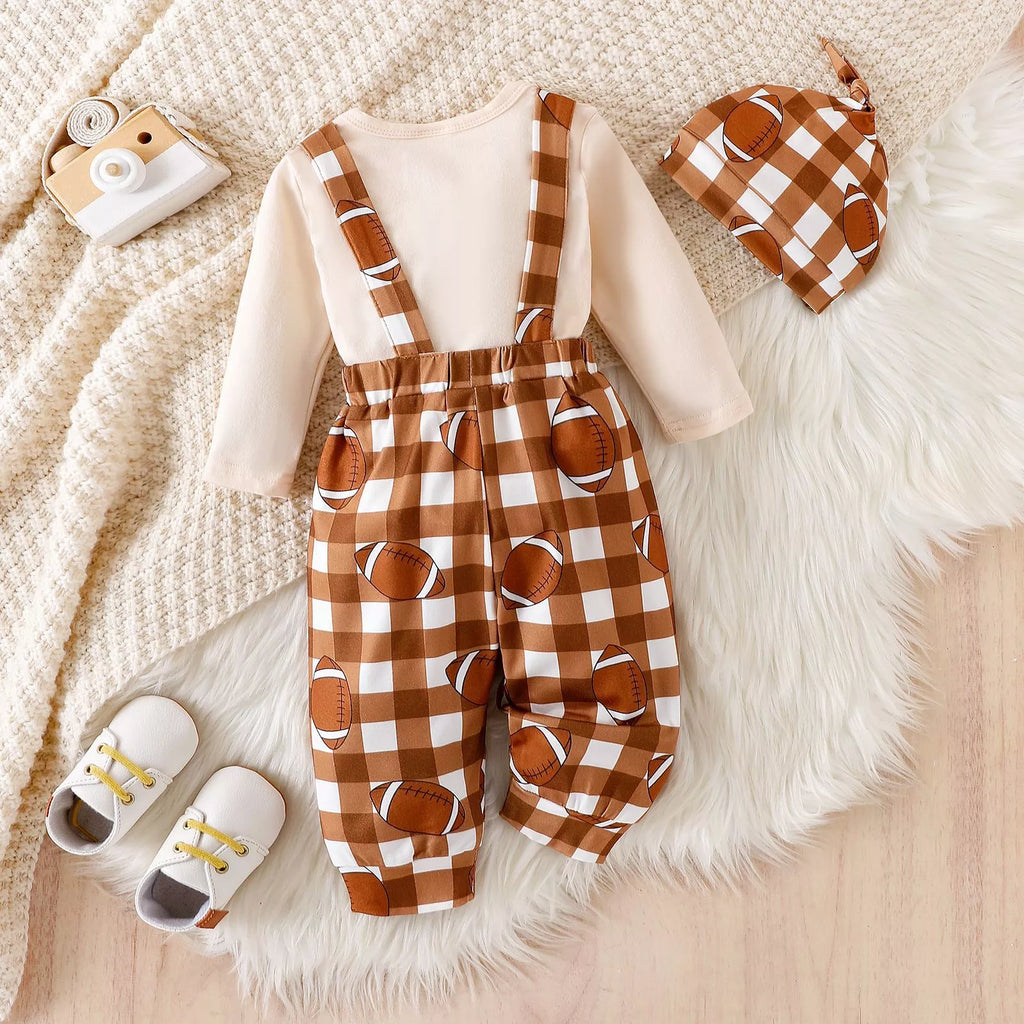Children's My First Football Season Bodysuit and Pants Set with Hat