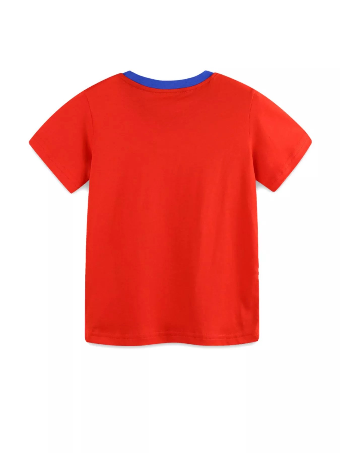 Children's Cartoon Shark Print Crew Neck Short Sleeve T-Shirt