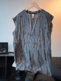Men's Distressed Round Neck Top