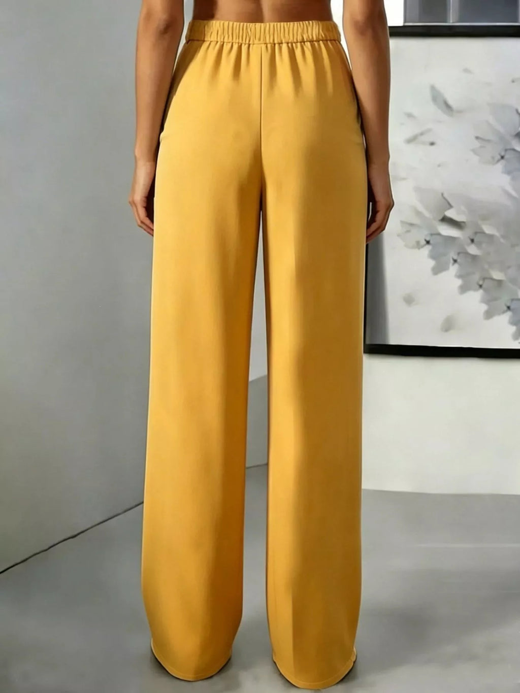 High-Waisted Pleated Wide-Leg Pants