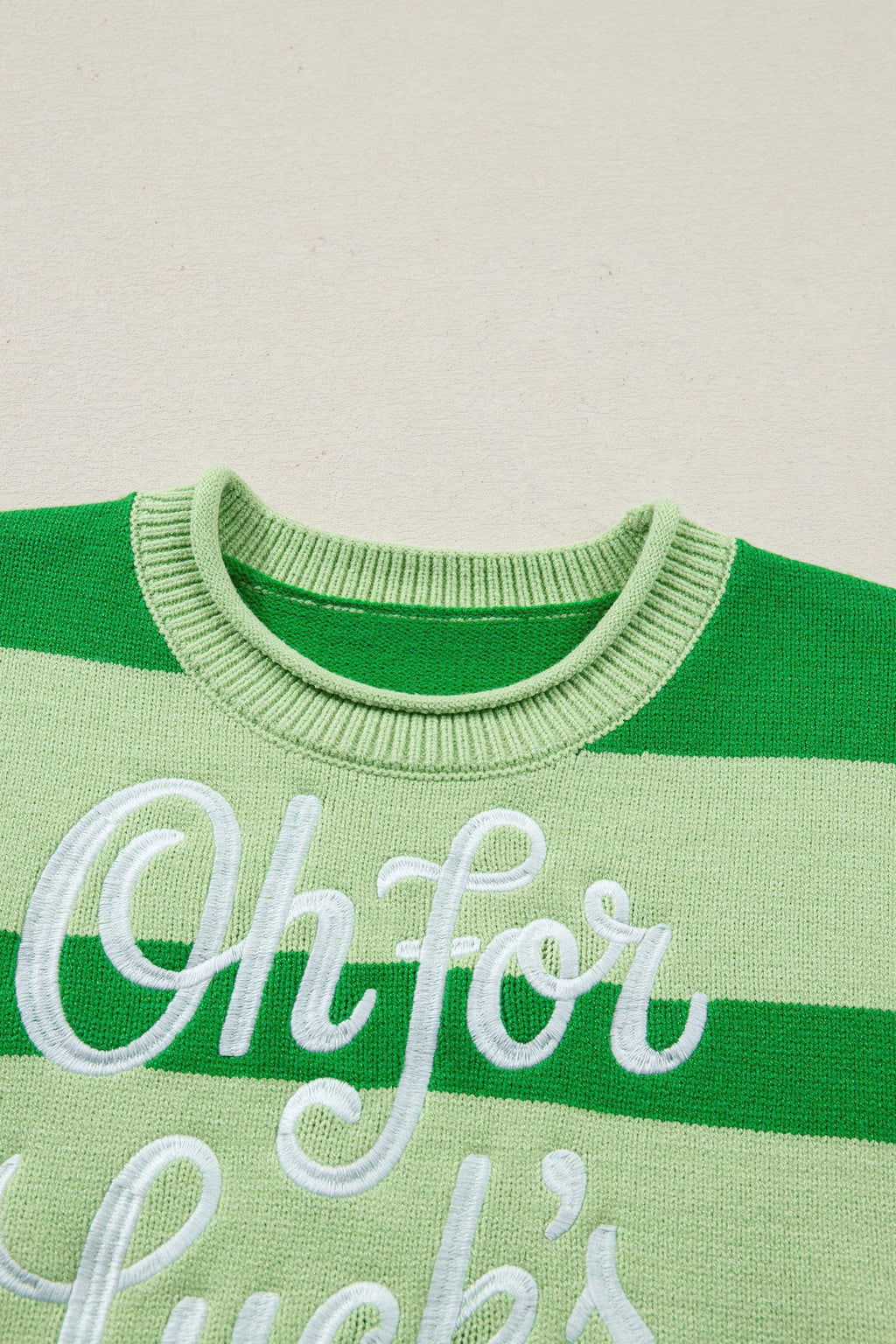 Stripe Oh for Luck’s Sake St Patrick Sweater