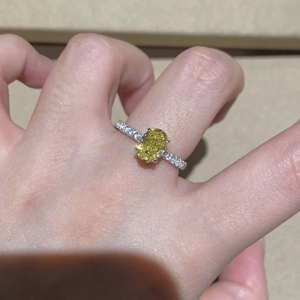 Copper Zircon Oval Ring