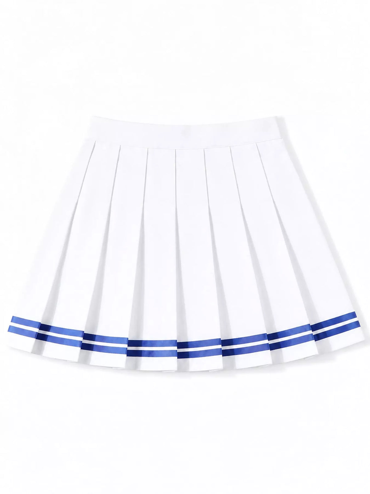 Pleated Striped Skirt