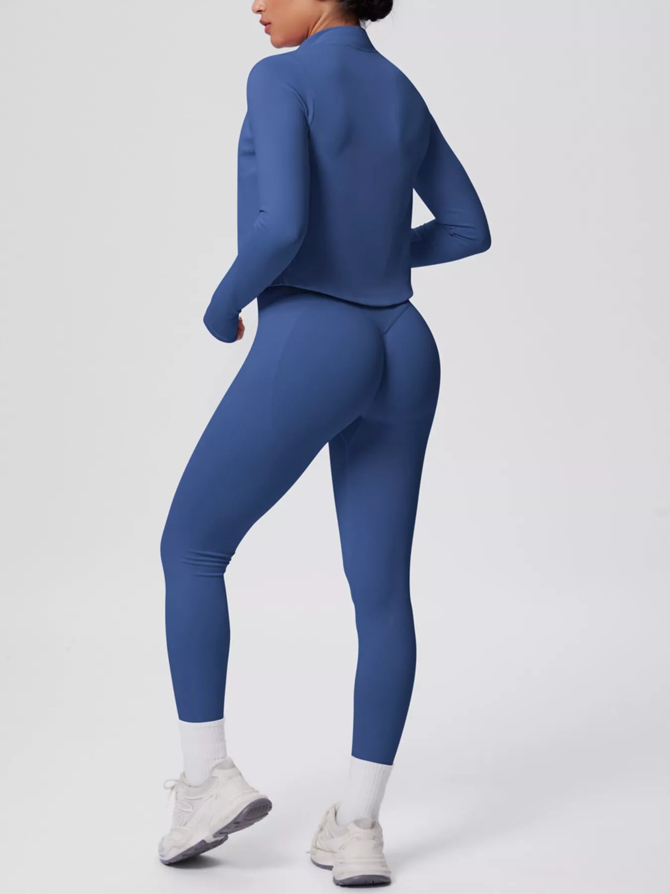 Tank & Zip-Up Jacket and Leggings Three-Piece Active Set