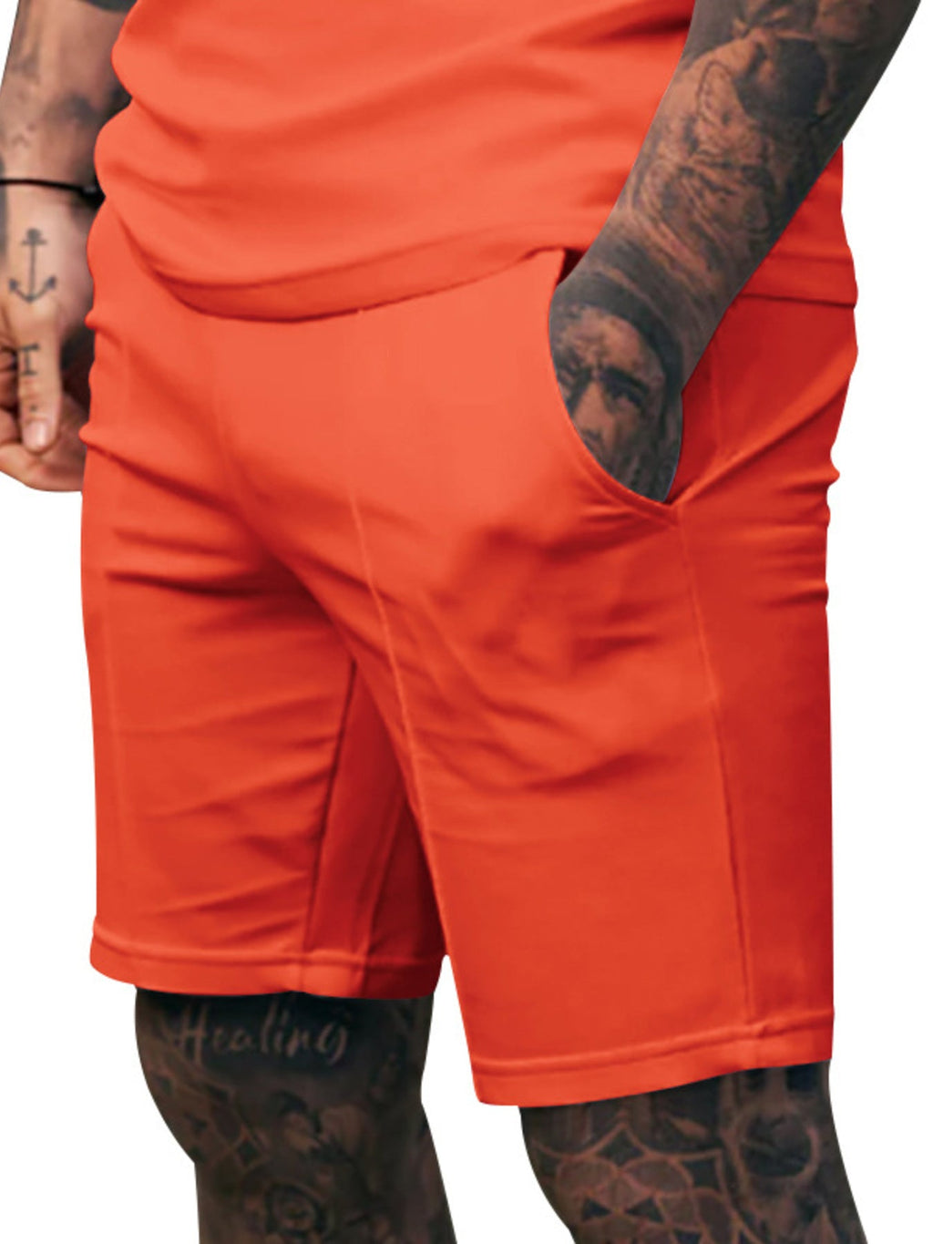 Men's Full Size Casual Drawstring Shorts Plus Size