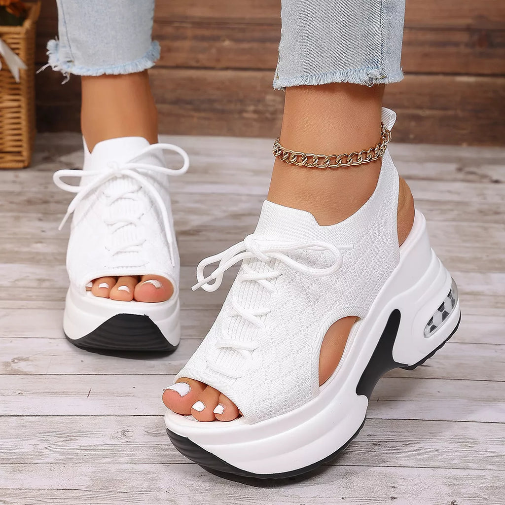Peep Toe Wedge Sandals