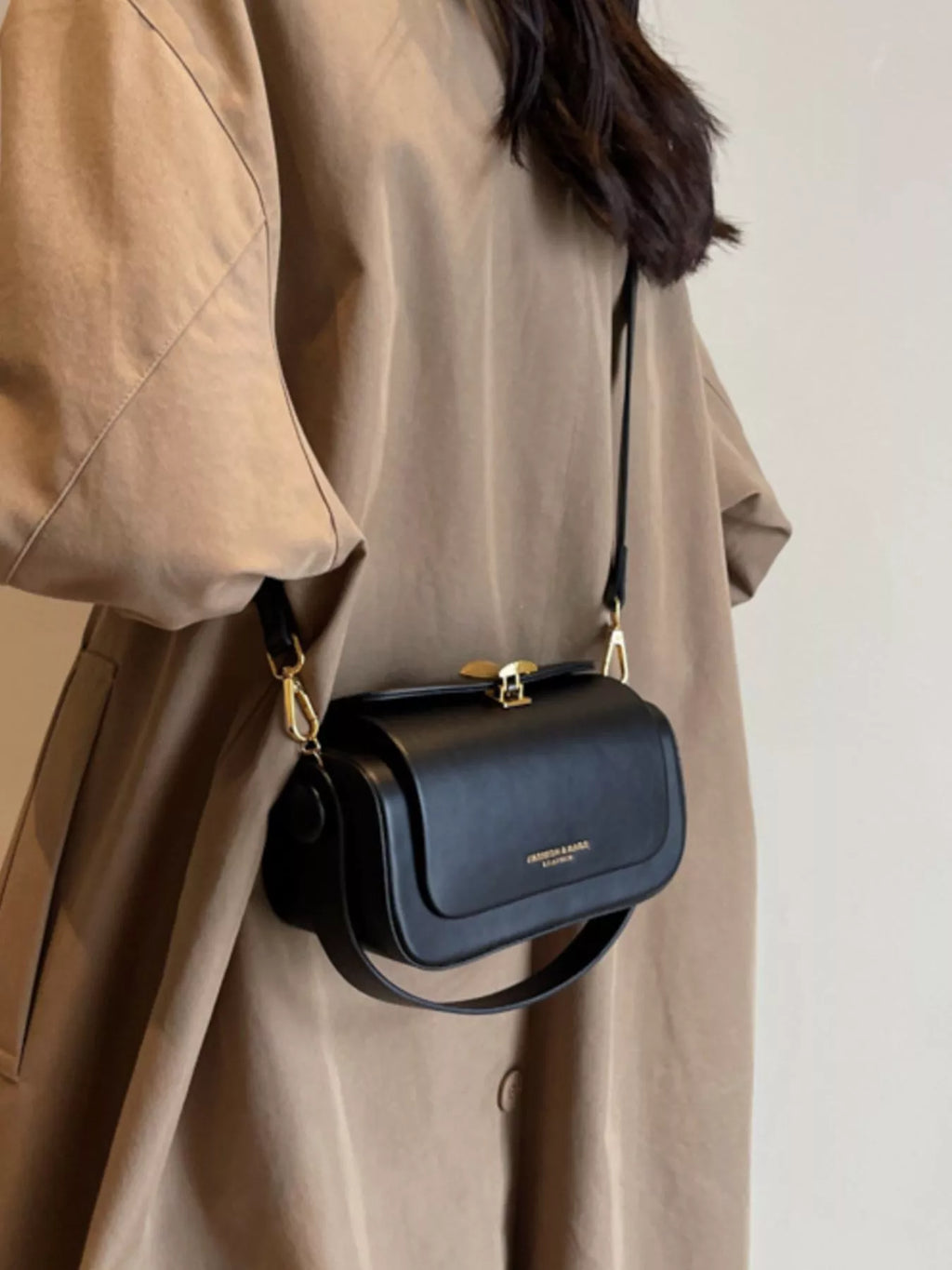 PU Leather Flap Crossbody Bag