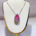 5 Carat 925 Sterling Silver Moissanite Pendant Necklace