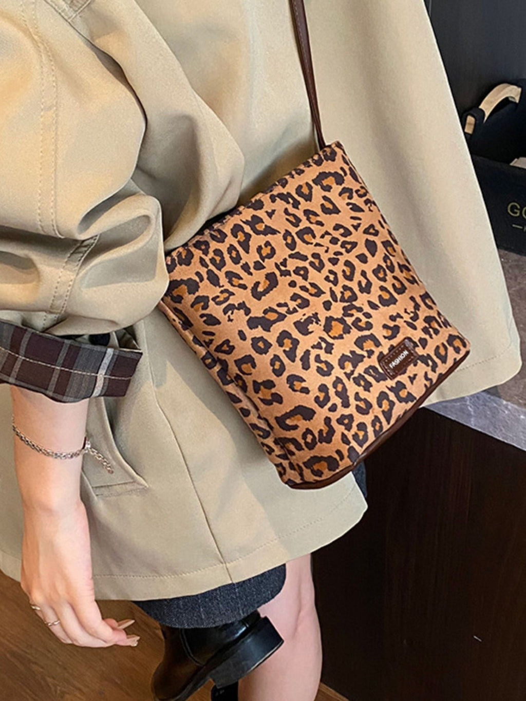Leopard Print Crossbody Bag