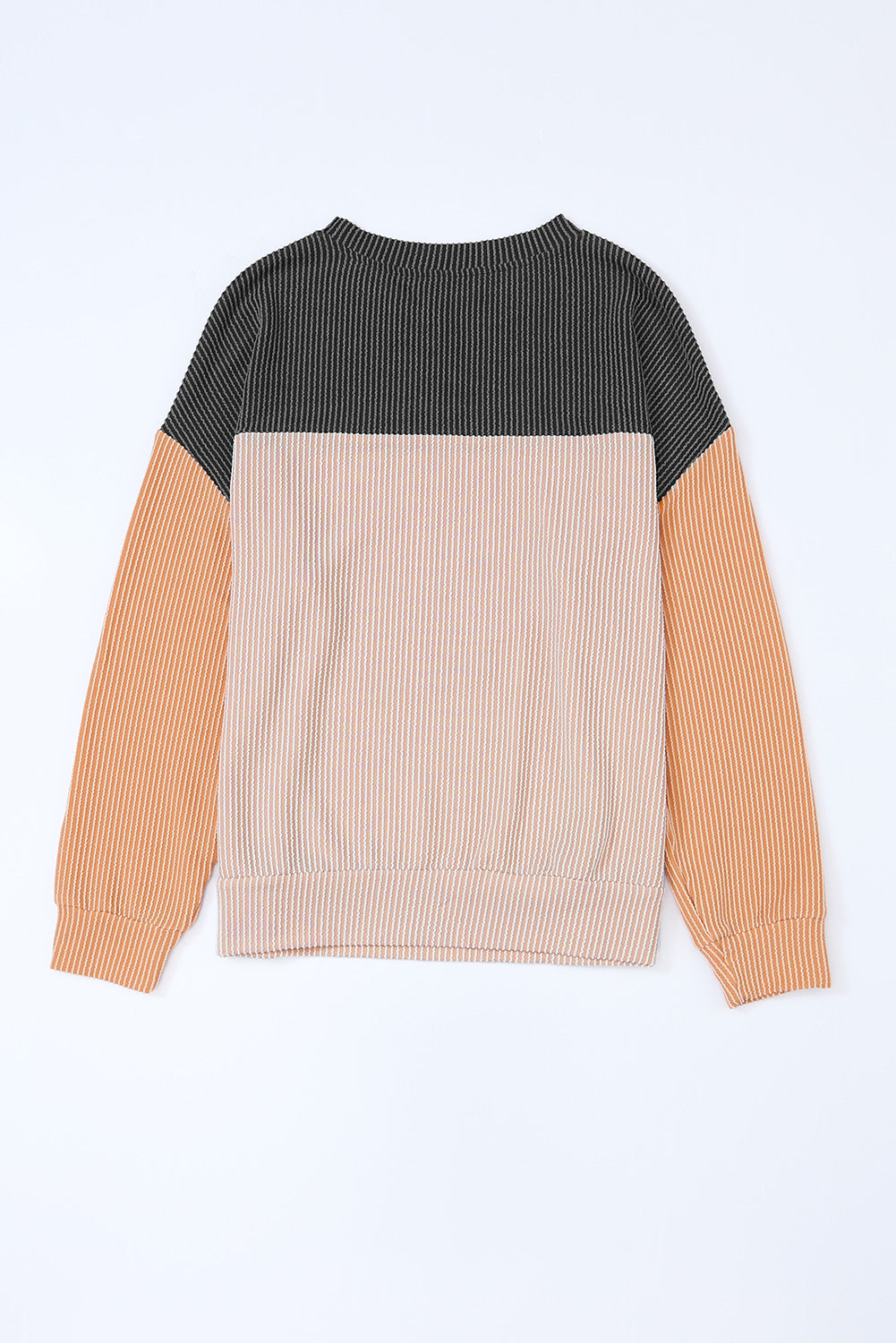 Colorblock Ribbed Long Sleeve Top
