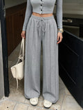 Drawstring Wide-Leg Sweatpants