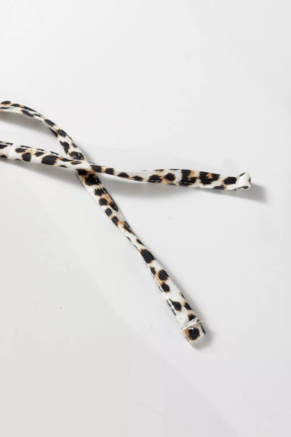 Leopard Print Lined Hoodie with Drawstring