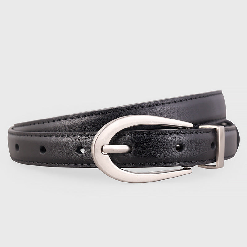 Leather Skinny Belt