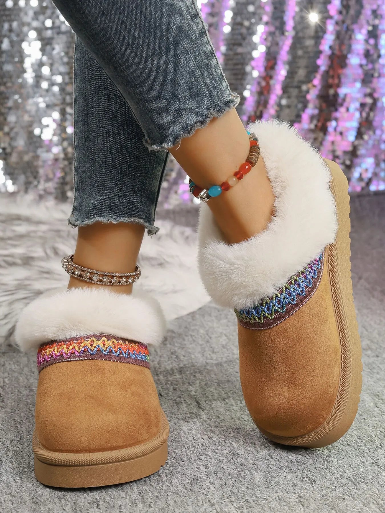 Round Toe Platform Boots