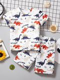Children's Dinosaur Print Tee and Shorts Set
