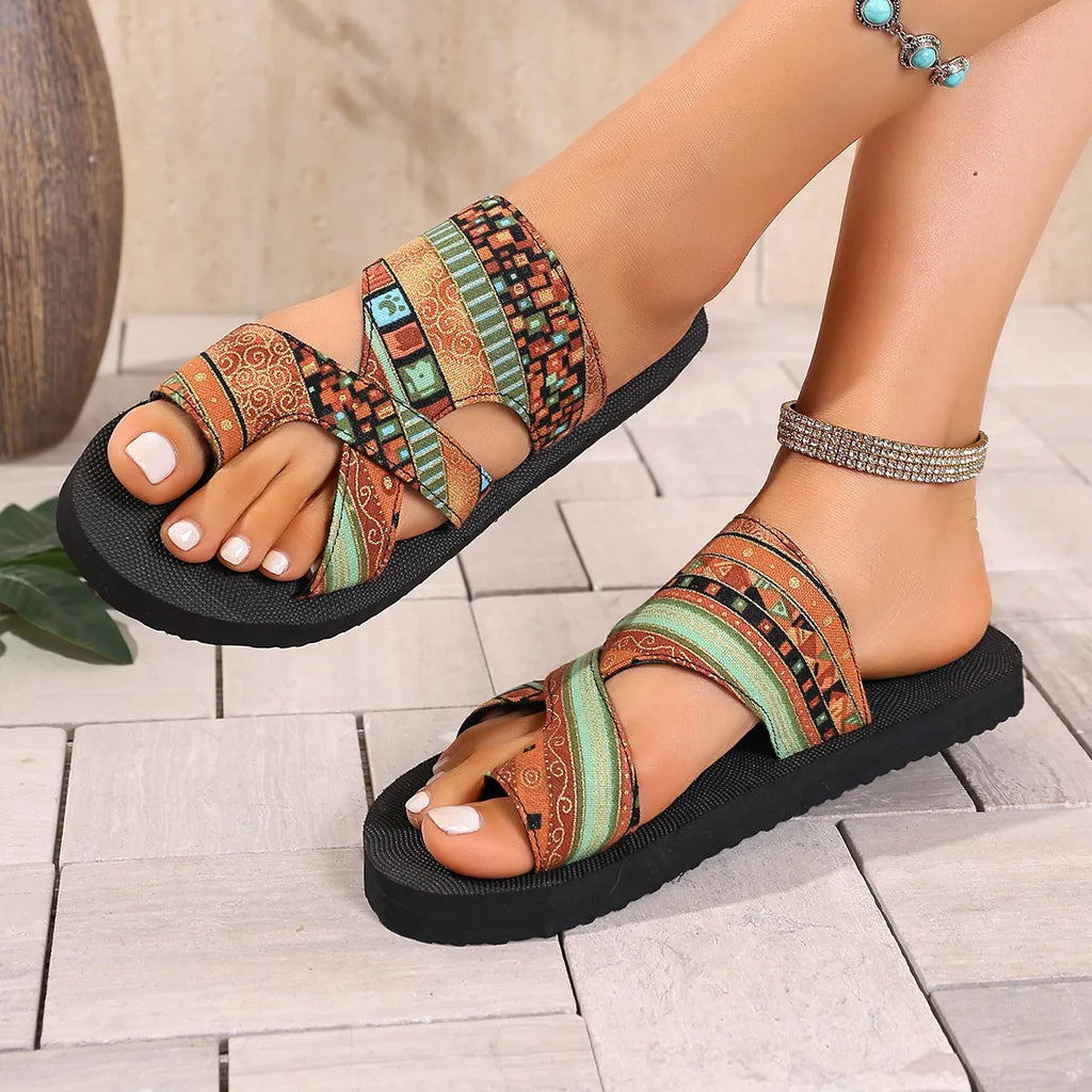 Toe Loop Platform Sandals