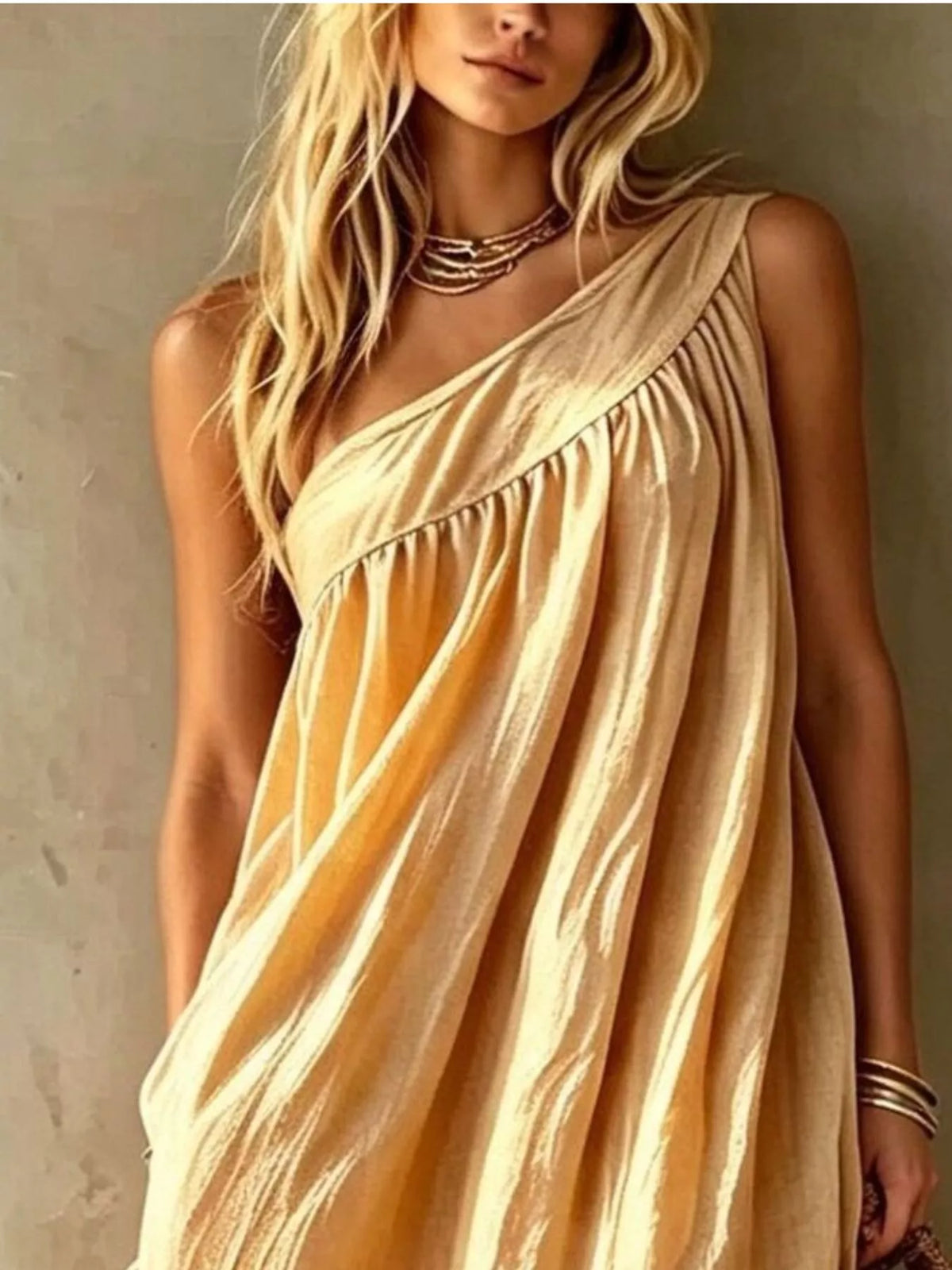 Full Size One-Shoulder Maxi Dress Plus Size