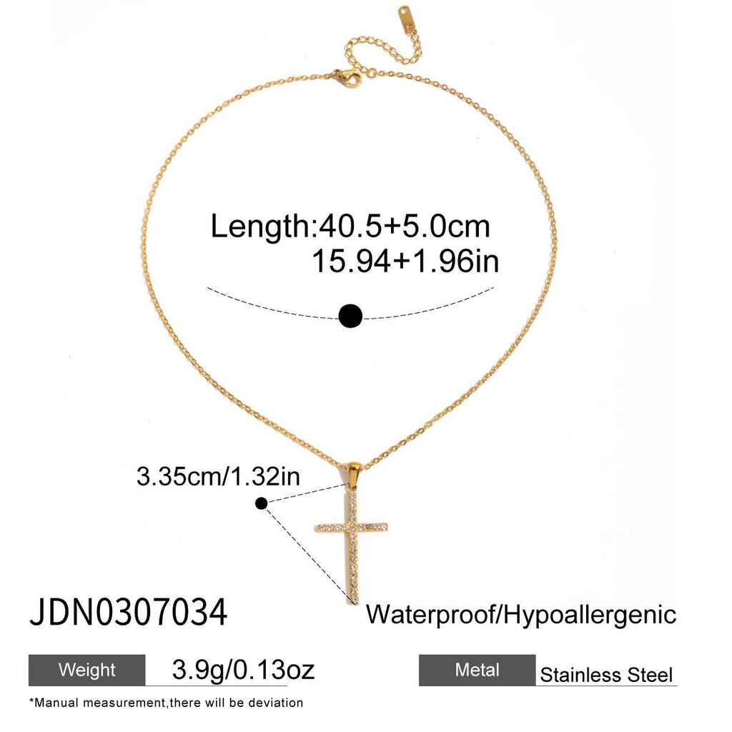 Zircon Cross Necklace Collection