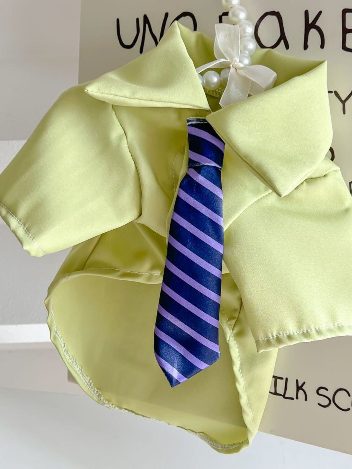 Pet Shirt with Striped Tie