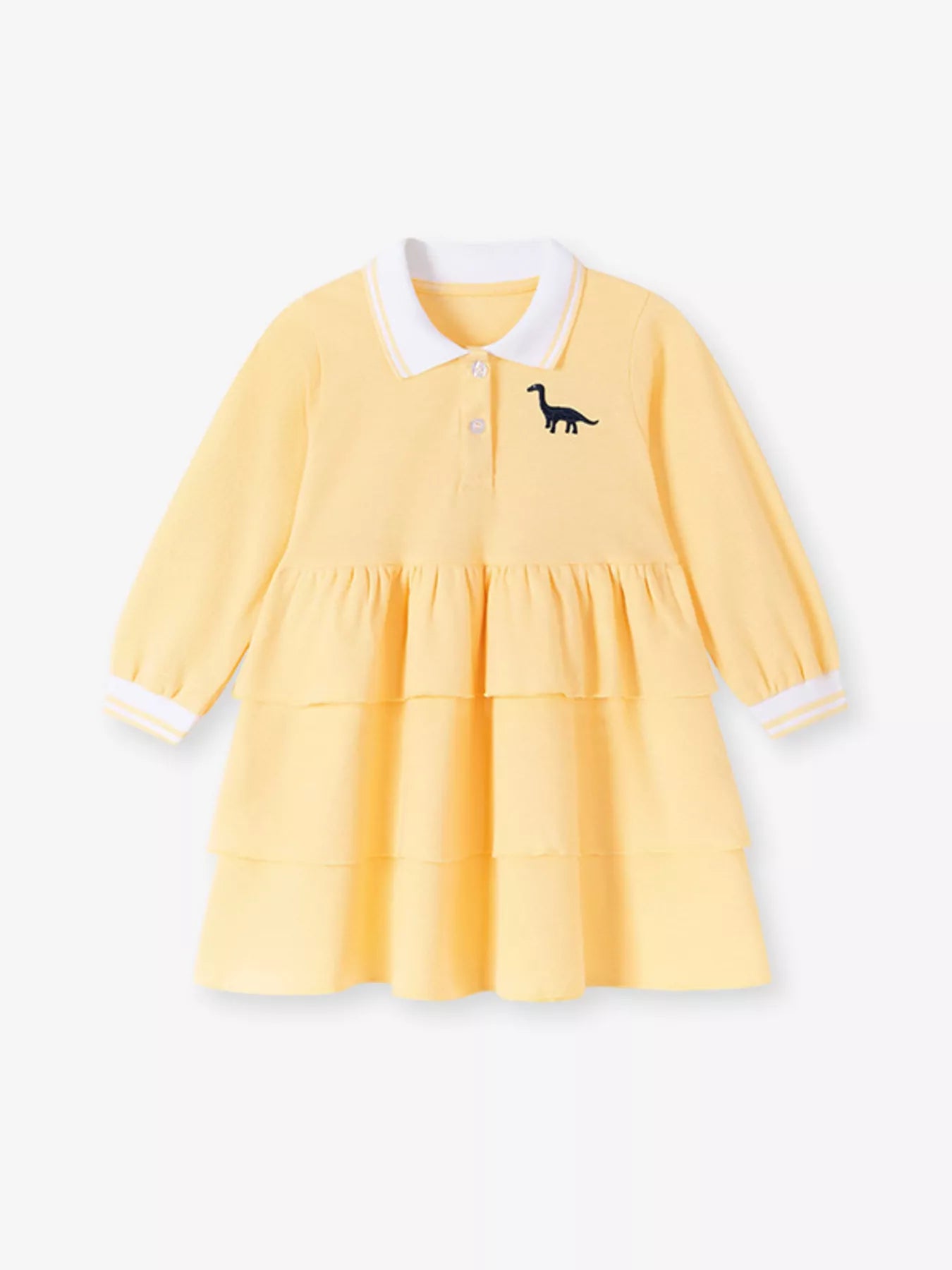 Children's Polo Collar Tiered Dress