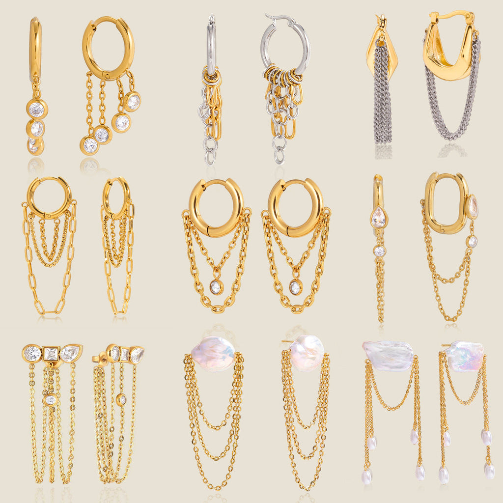 Chain Tassel Earrings Assortment