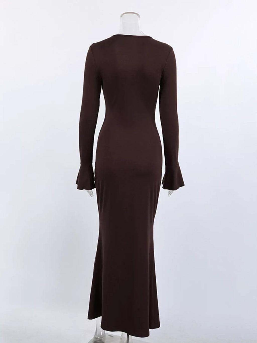Button-Down Bodycon Maxi Dress