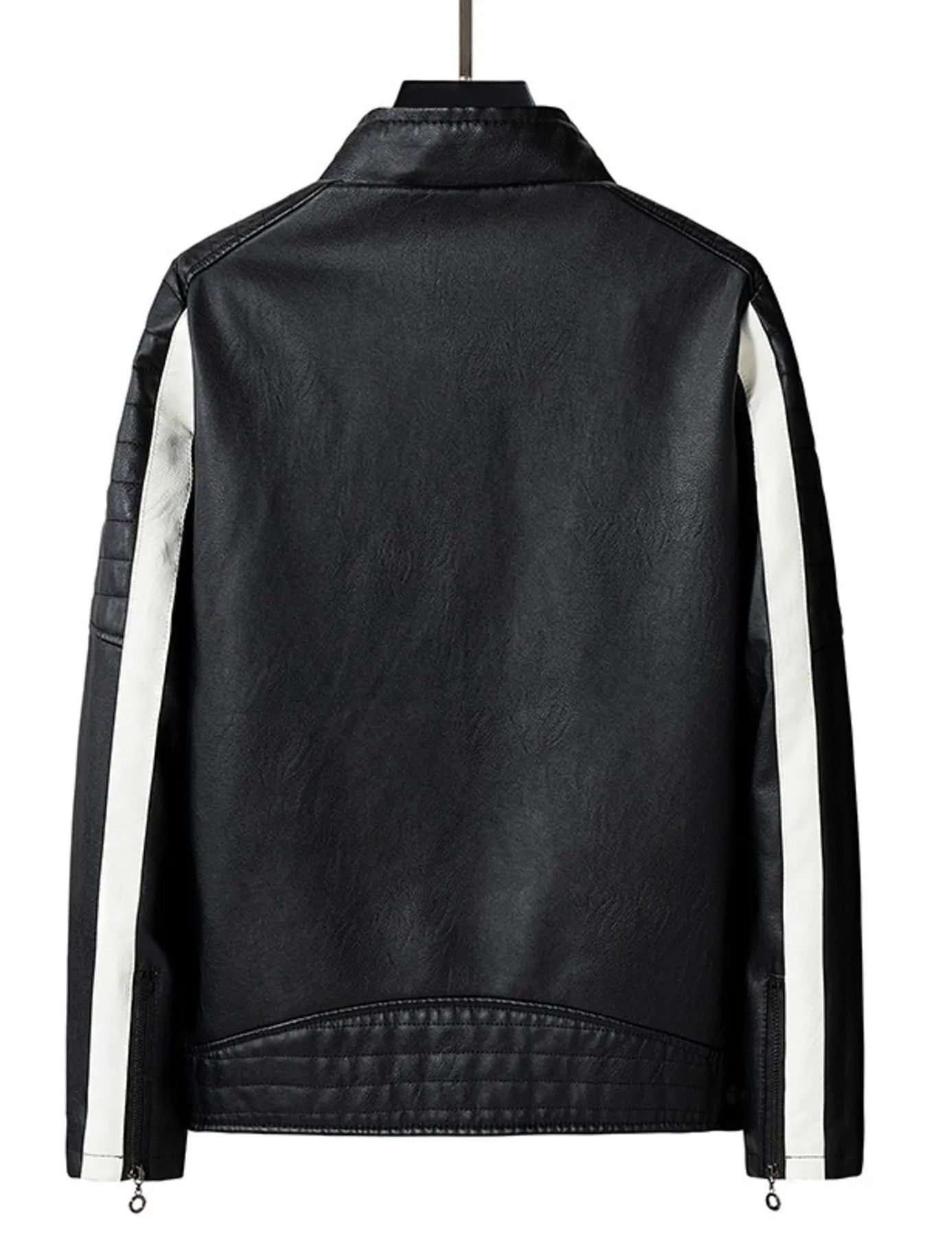 Men's Plus Size Zip Up Long Sleeve Contrast Jacket
