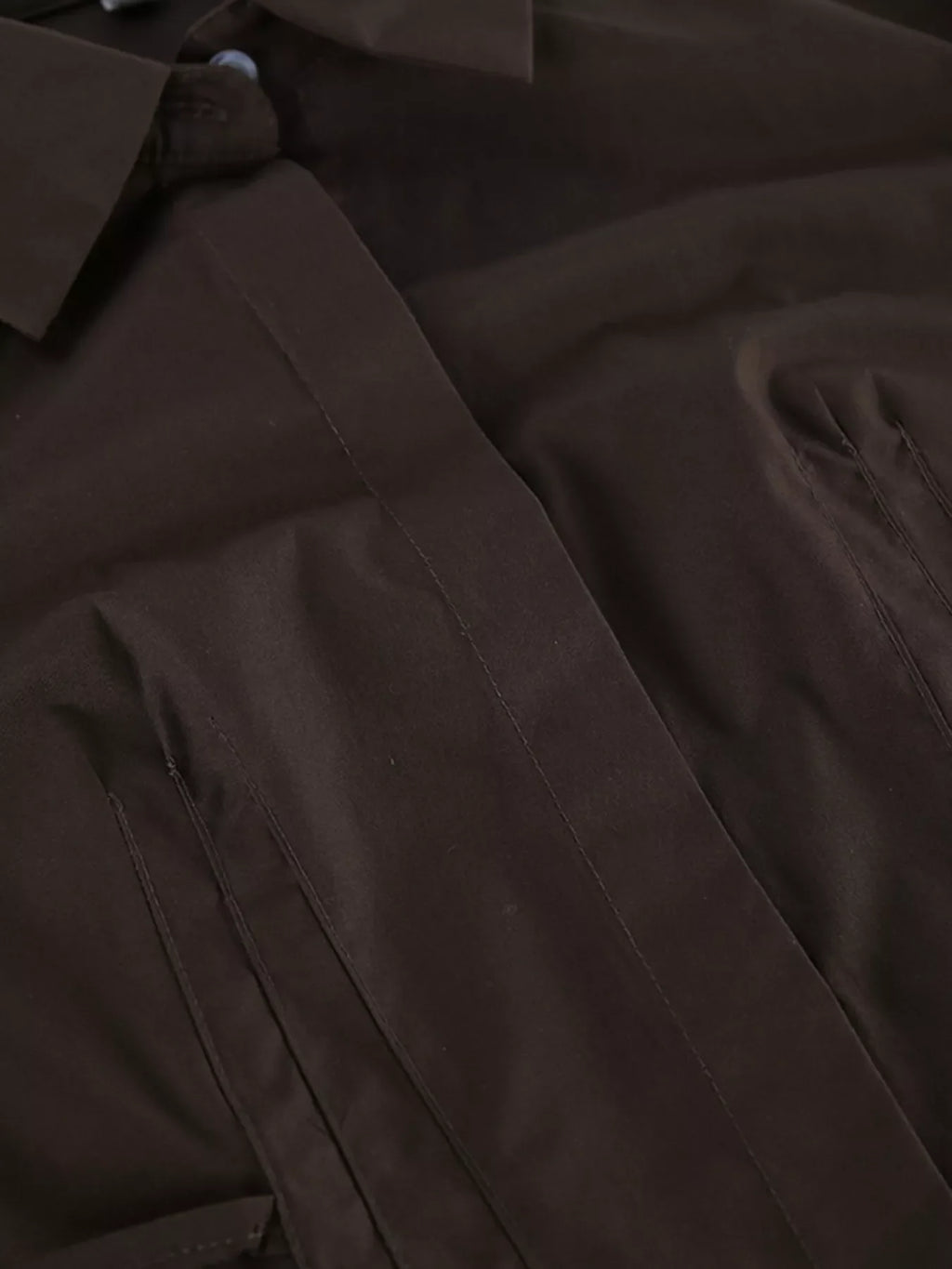 Slim-Fit Ruched Waist Shirt
