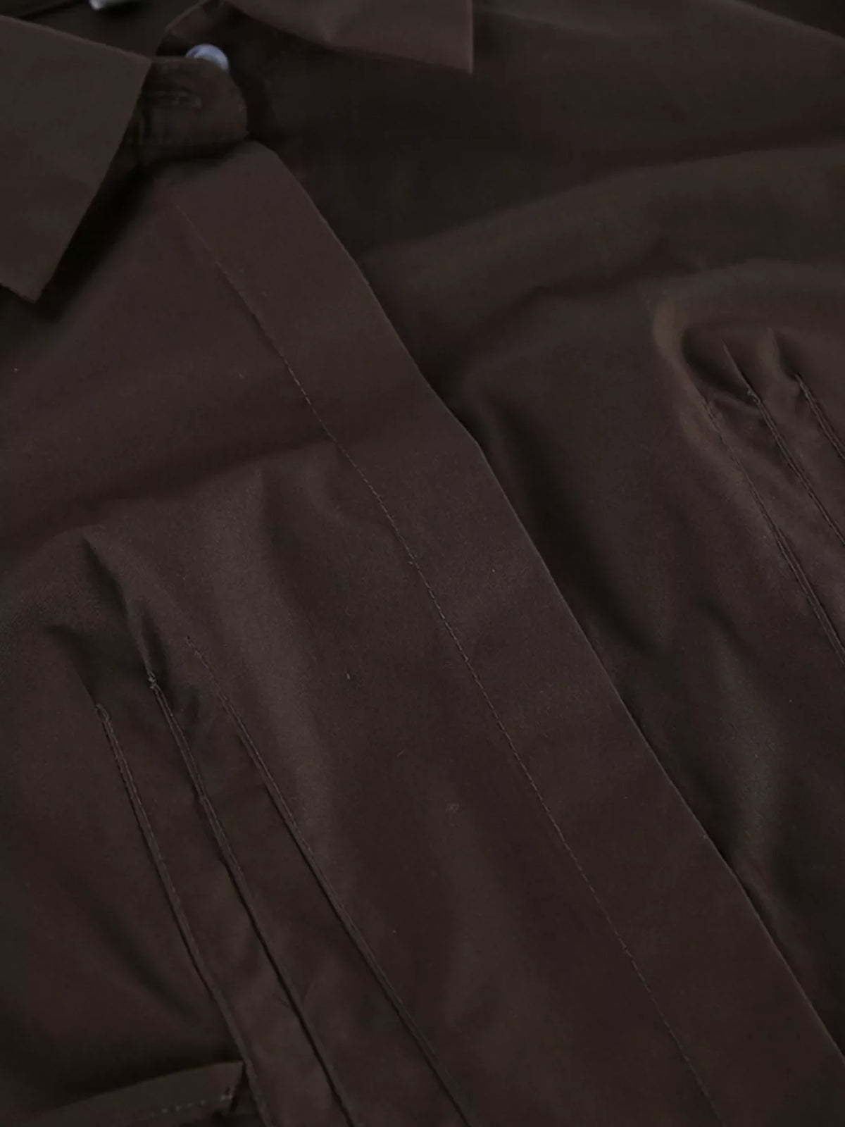 Slim-Fit Ruched Waist Shirt