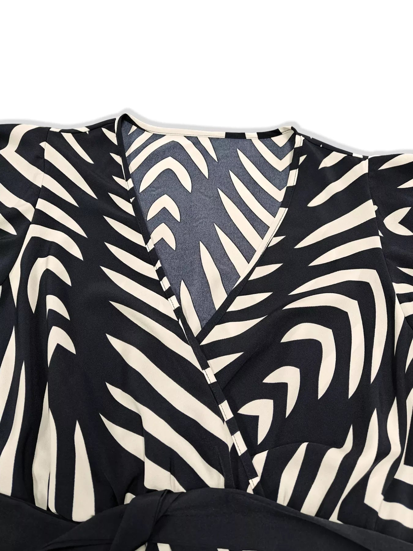 Chevron Print Wrap Maxi Dress