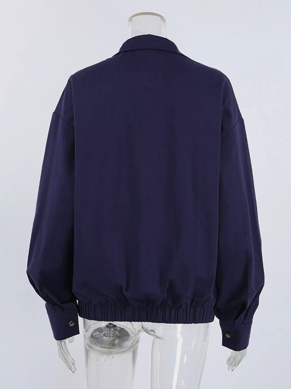 Snap Down Dropped Shoulder Jacket