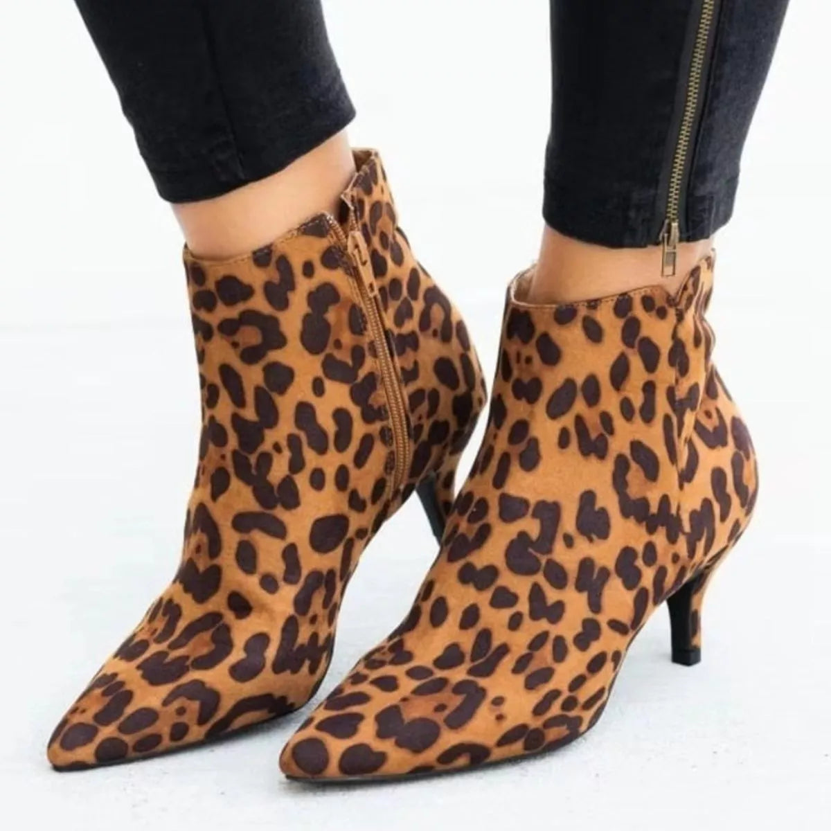 Point Toe Kitten Heels Boots