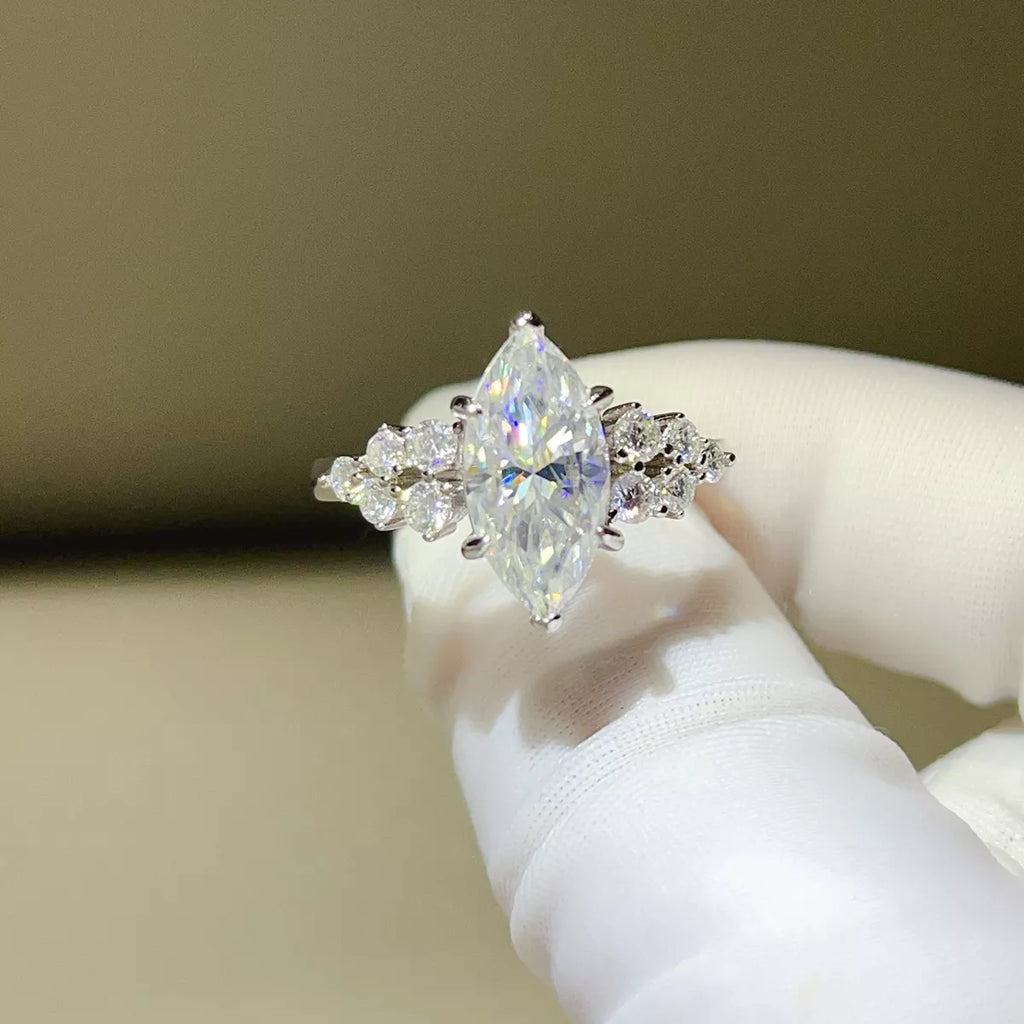 5 Carat 925 Sterling Silver Moissanite Ring