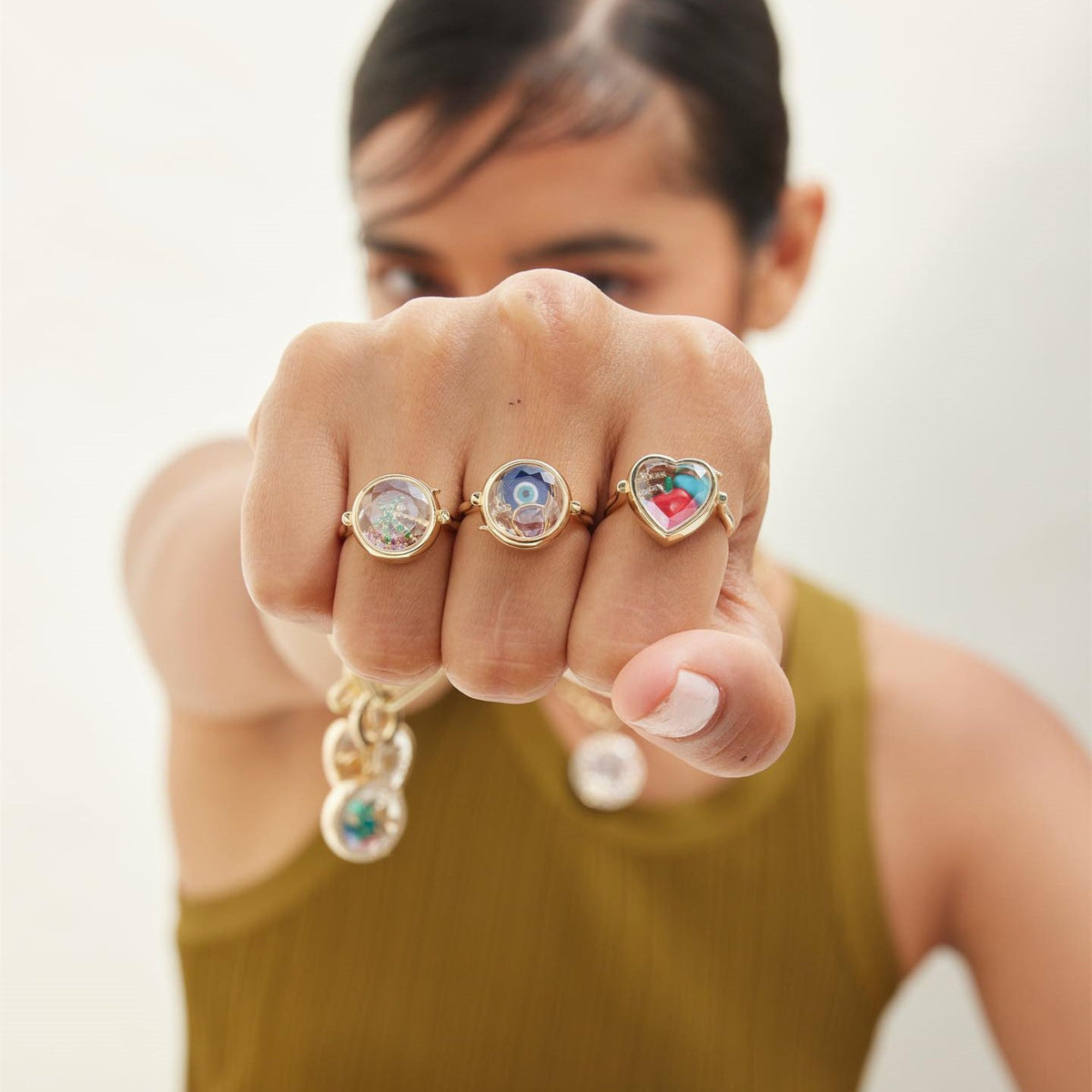Birthstone Locket Ring and Charm Collection