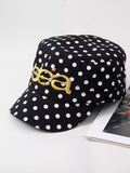 Polka Dot Embroidered Baseball Cap