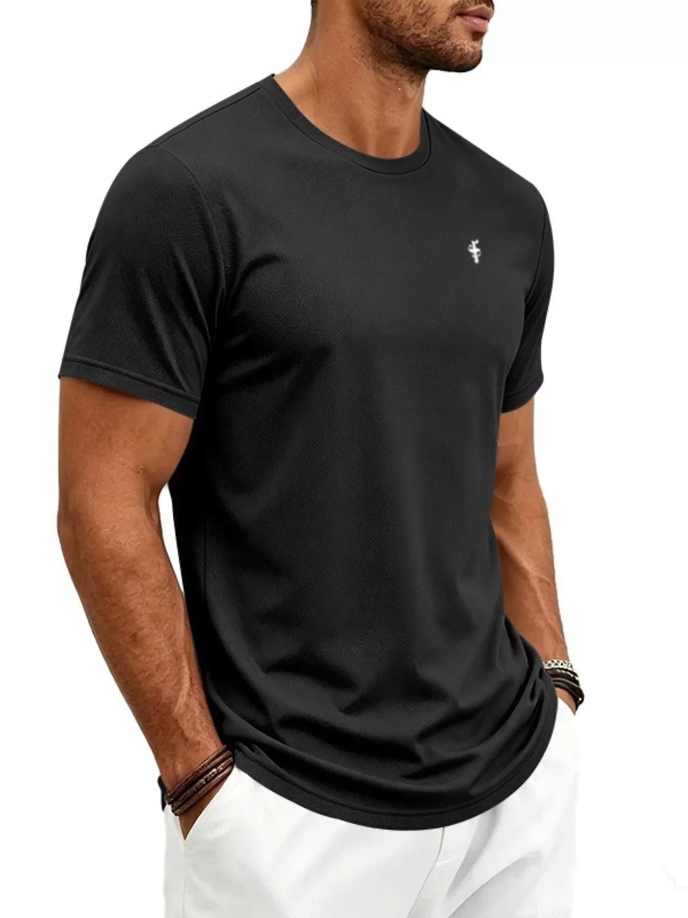 Men's Full Size Classic Fit Crew Neck T-Shirt Plus Size