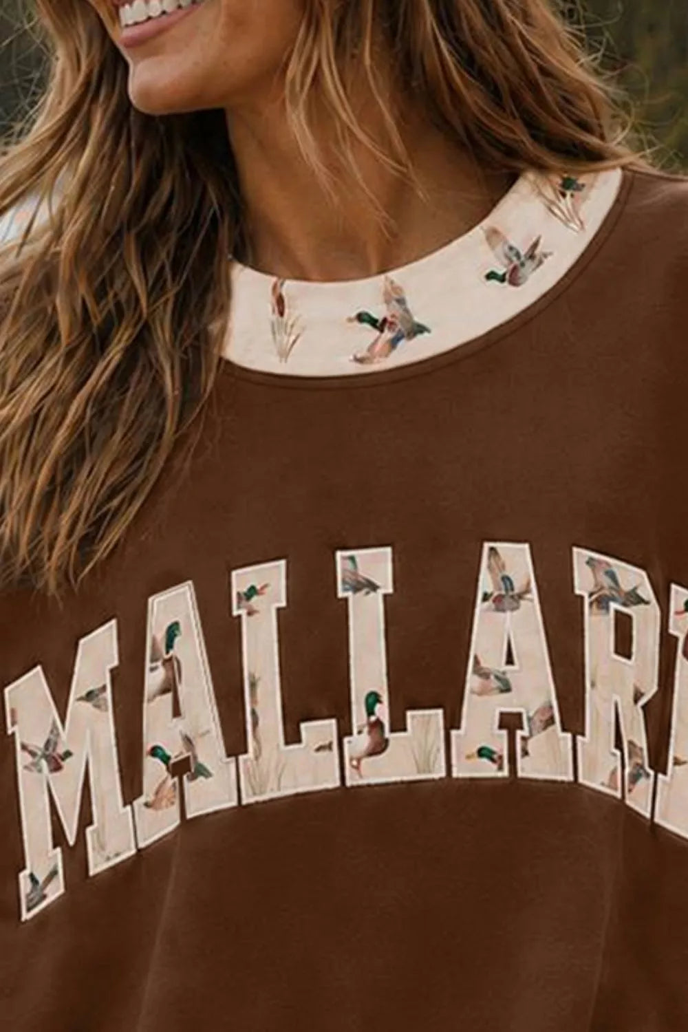 Mallard Oversized Sweatshirt with Contrast Trim