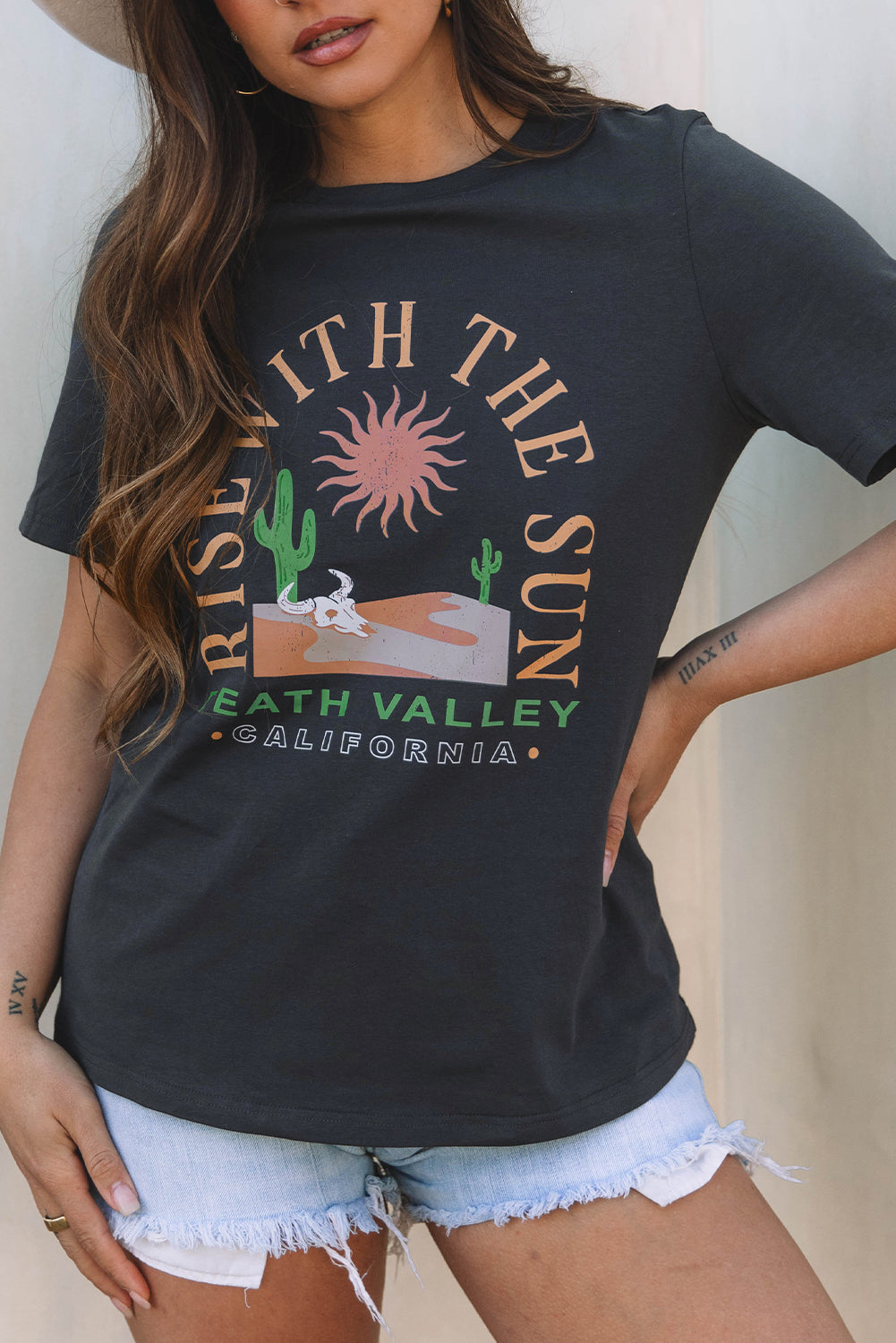 RISE WITH THE SUN Western Crewneck Tee