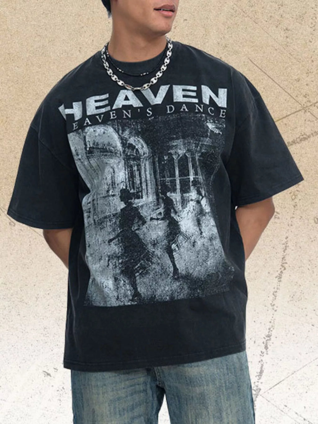 Men's Graphic Round Neck Short Sleeve T-Shirt