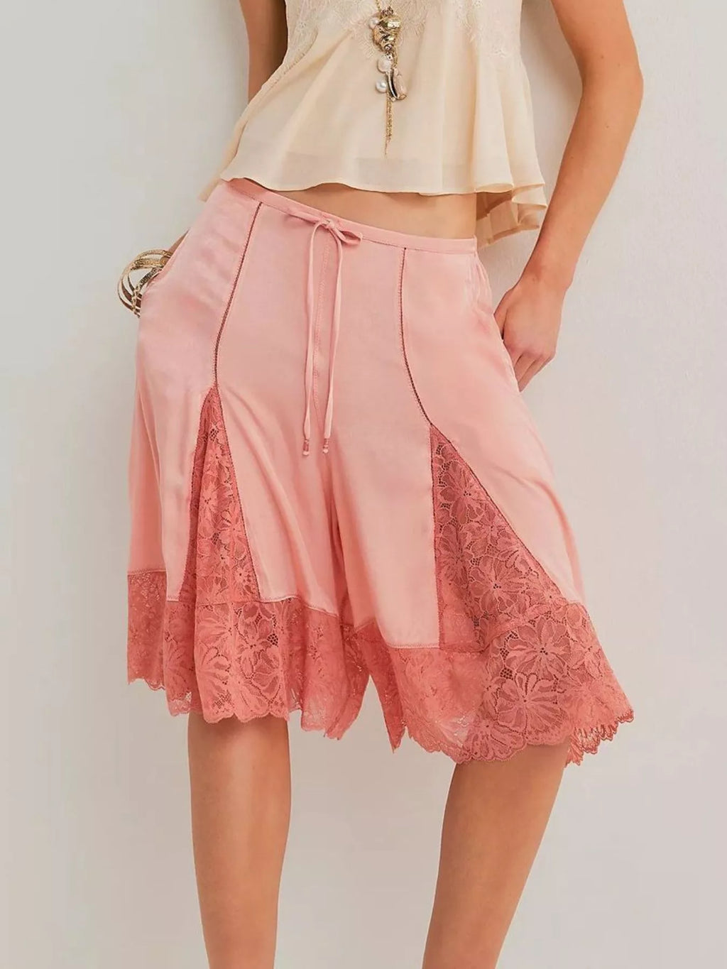 Lace Trimmed Shorts