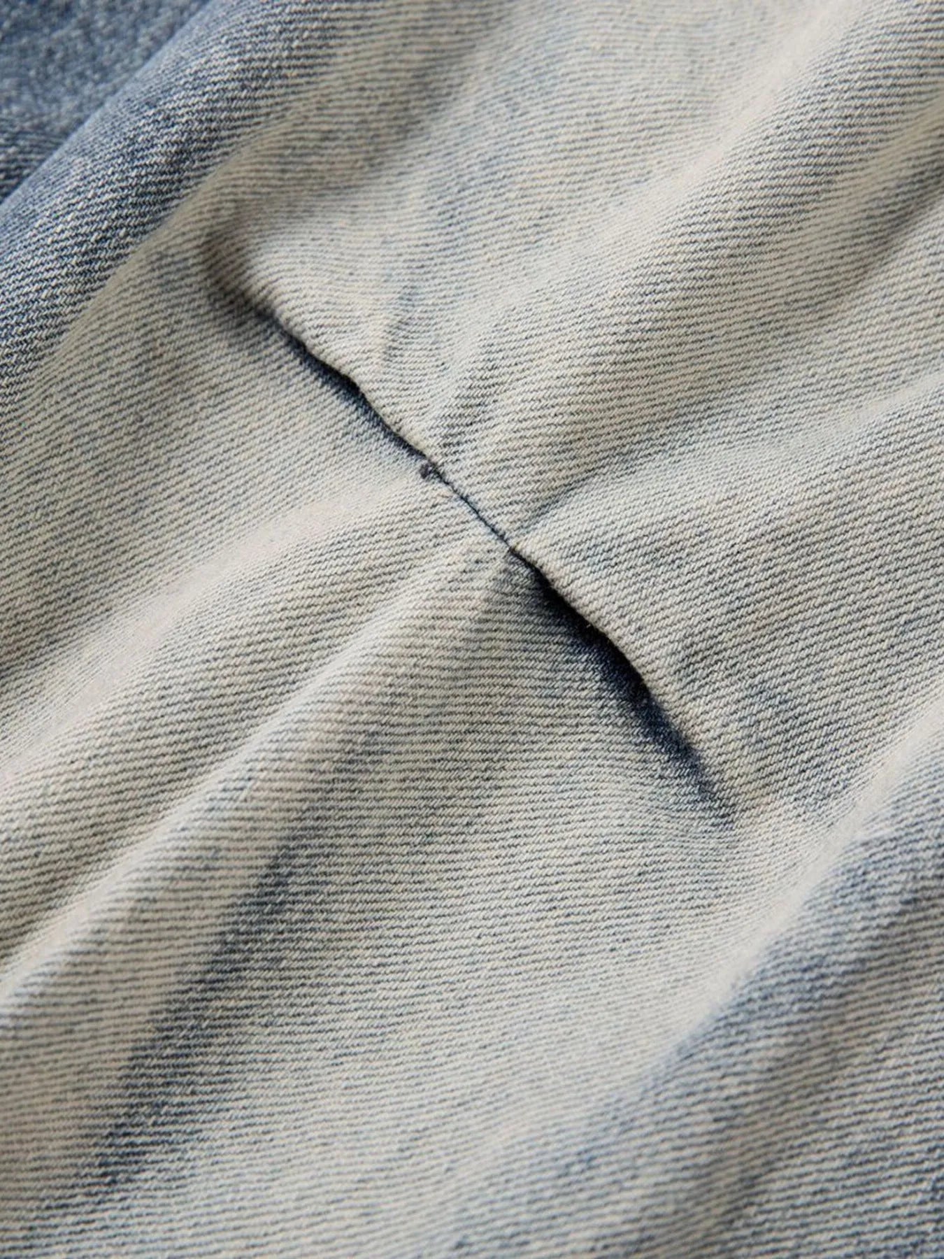 Men's Ruched Wide Leg Jeans